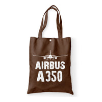 Thumbnail for Airbus A350 & Plane Designed Tote Bags