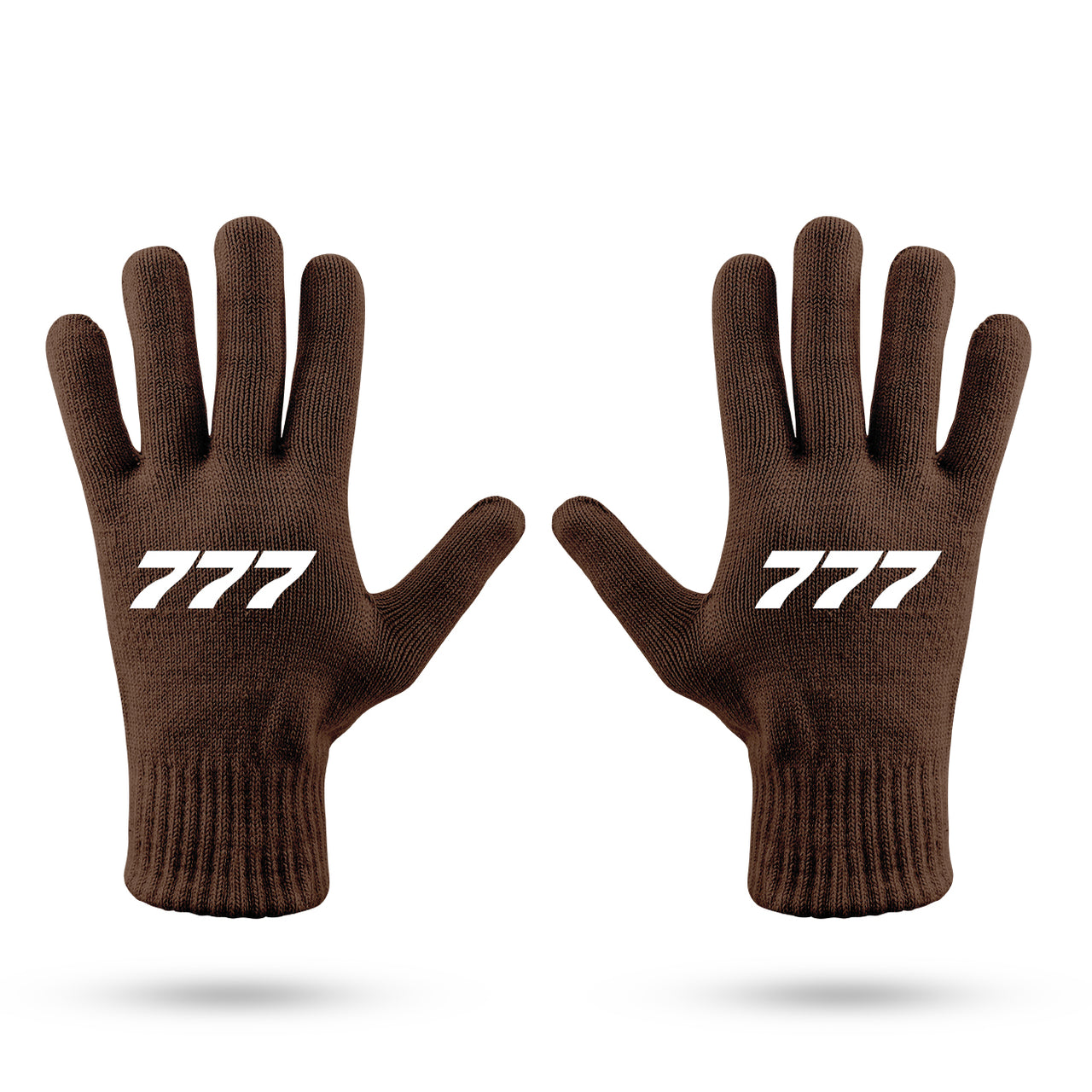 777 Flat Text Designed Gloves
