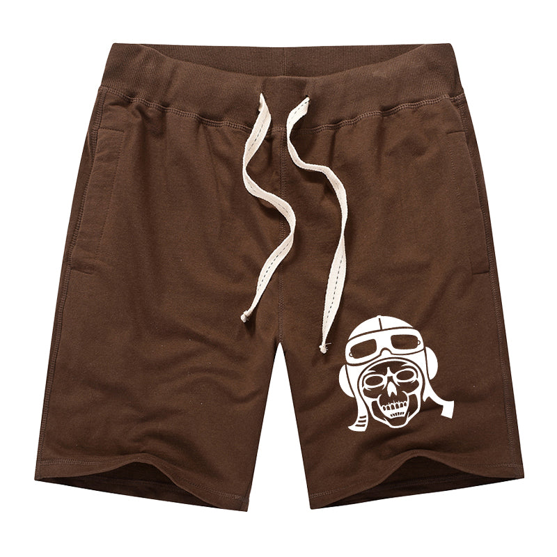 Skeleton Pilot Designed Cotton Shorts