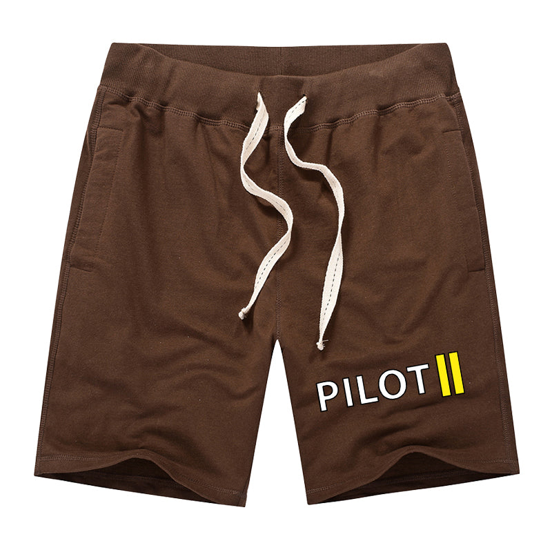 Pilot & Stripes (2 Lines) Designed Cotton Shorts