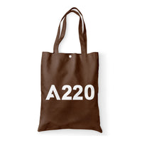 Thumbnail for A220 Flat Text Designed Tote Bags