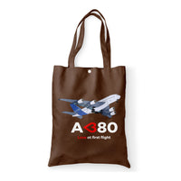 Thumbnail for Airbus A380 Love at first flight Designed Tote Bags