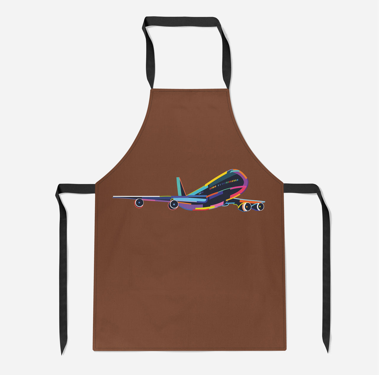 Multicolor Airplane Designed Kitchen Aprons