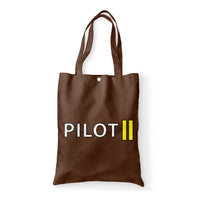 Thumbnail for Pilot & Stripes (2 Lines) Designed Tote Bags