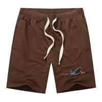 Thumbnail for Multicolor Airplane Designed Cotton Shorts