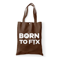 Thumbnail for Born To Fix Airplanes Designed Tote Bags