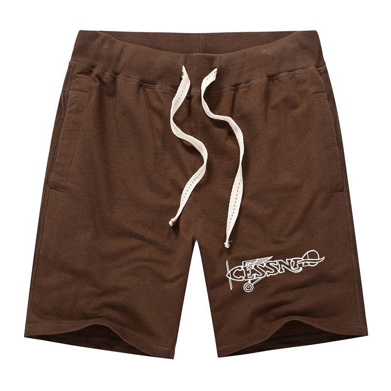 Special Cessna Text Designed Cotton Shorts
