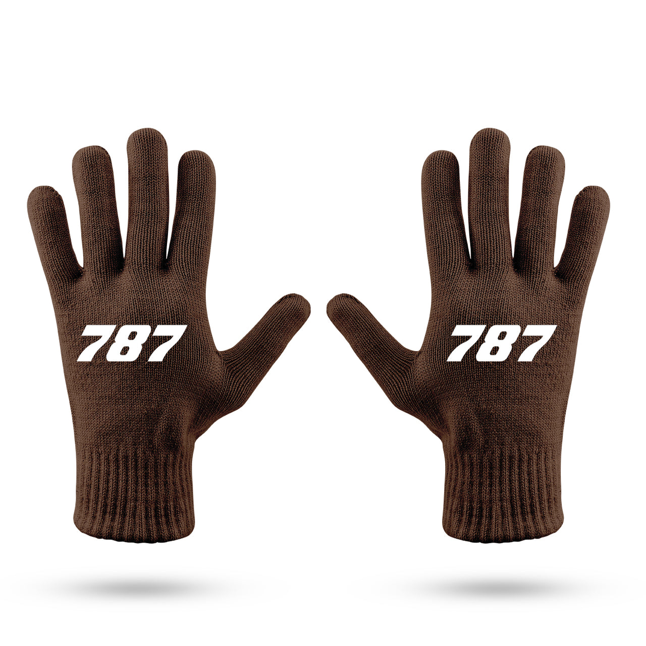 787 Flat Text Designed Gloves