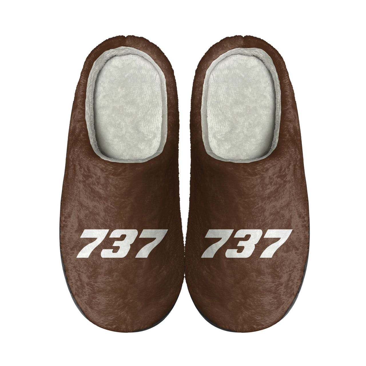 737 Flat Text Designed Cotton Slippers