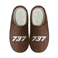 Thumbnail for 737 Flat Text Designed Cotton Slippers