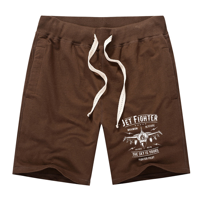 Jet Fighter - The Sky is Yours Designed Cotton Shorts