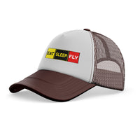 Thumbnail for Eat Sleep Fly (Colourful) Designed Trucker Caps & Hats