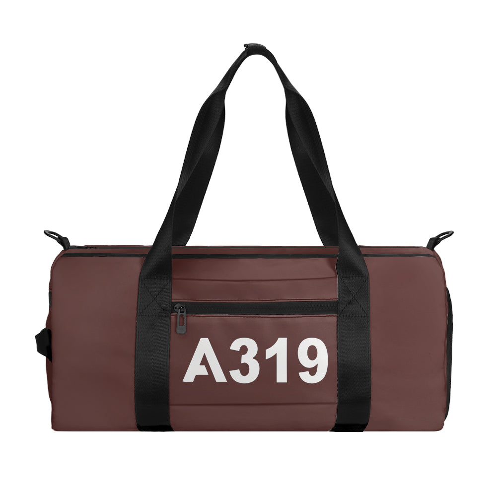A319 Flat Text Designed Sports Bag