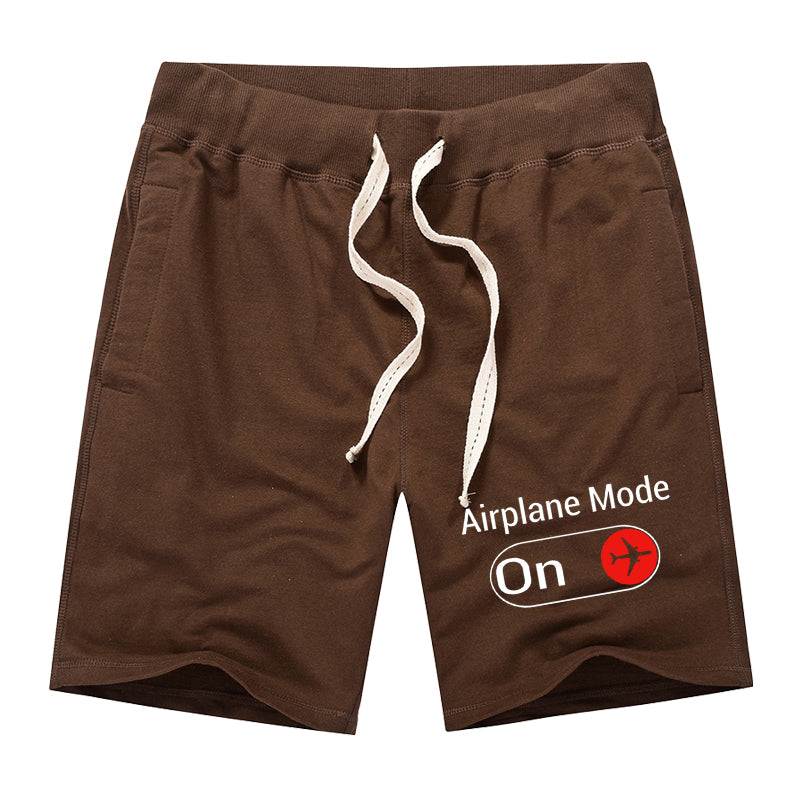 Airplane Mode On Designed Cotton Shorts