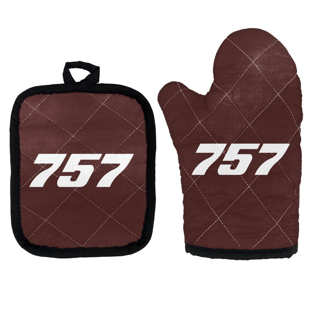 757 Flat Text Designed Kitchen Glove & Holder