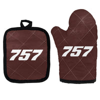 Thumbnail for 757 Flat Text Designed Kitchen Glove & Holder