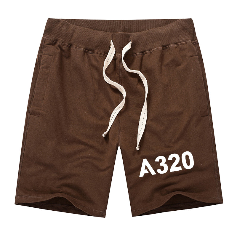 A320 Flat Text Designed Cotton Shorts