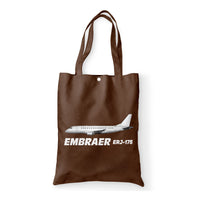 Thumbnail for The Embraer ERJ-175 Designed Tote Bags