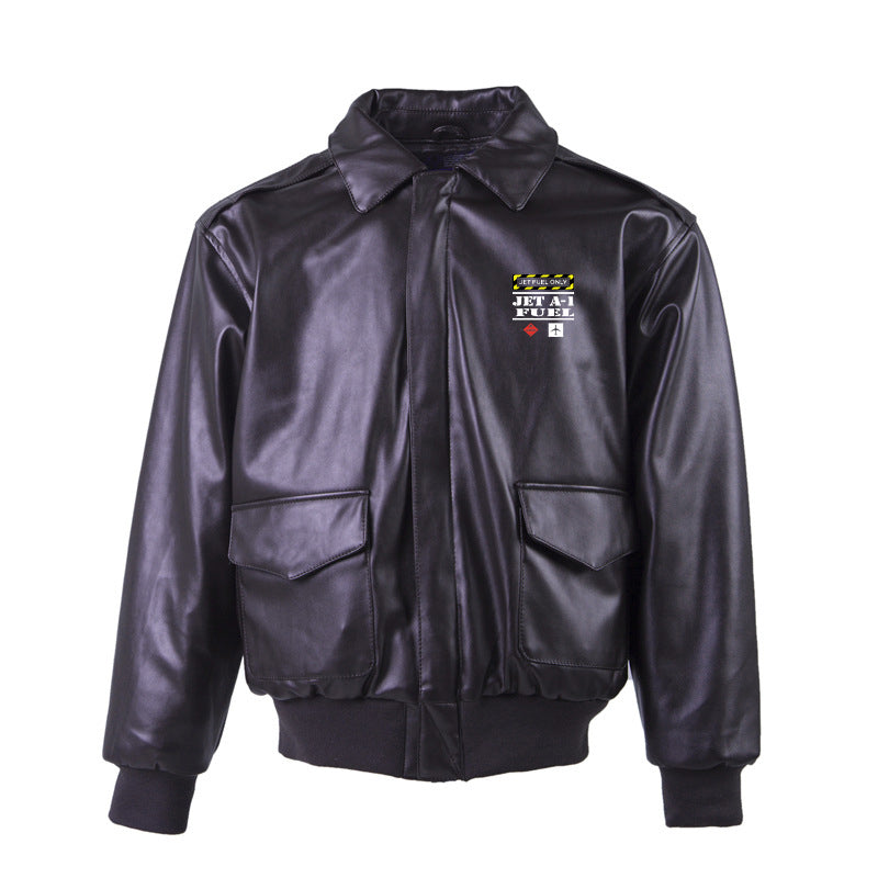 Jet Fuel Only Designed Leather Bomber Jackets (NO Fur)