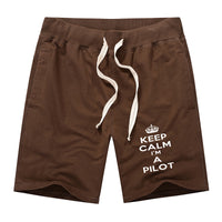 Thumbnail for Keep Calm I'm a Pilot Designed Cotton Shorts