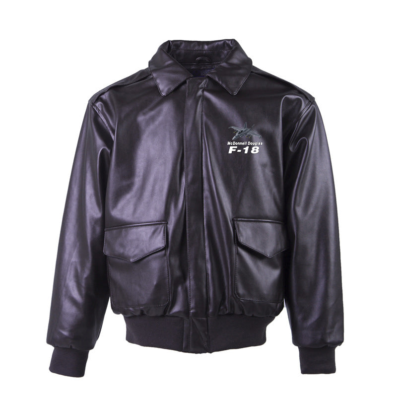 The McDonnell Douglas F18 Designed Leather Bomber Jackets (NO Fur)