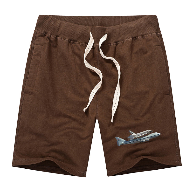 Space shuttle on 747 Designed Cotton Shorts