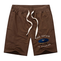 Thumbnail for Your Captain Is Speaking Designed Cotton Shorts