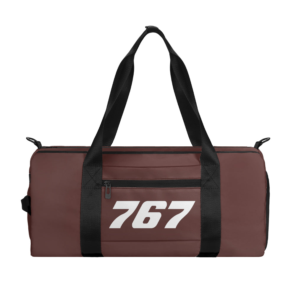 767 Flat Text Designed Sports Bag