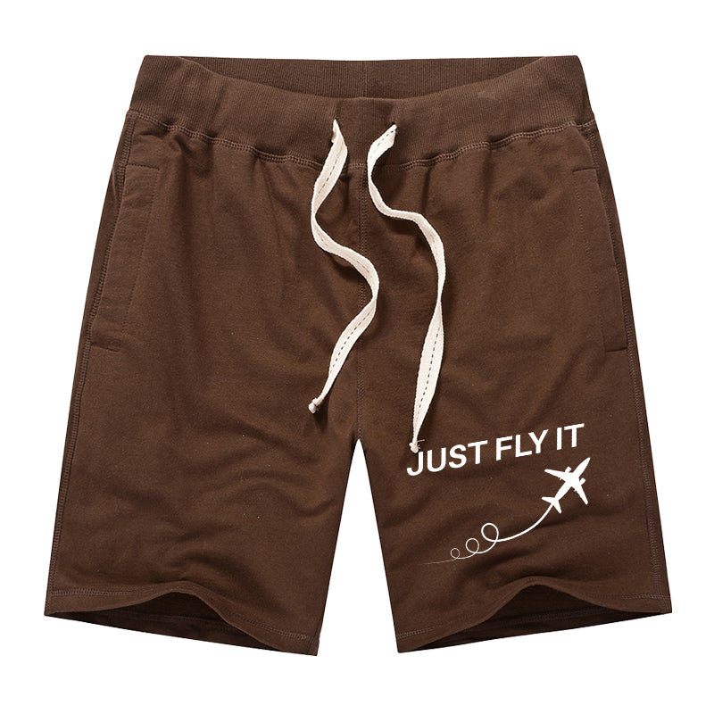Just Fly It Designed Cotton Shorts