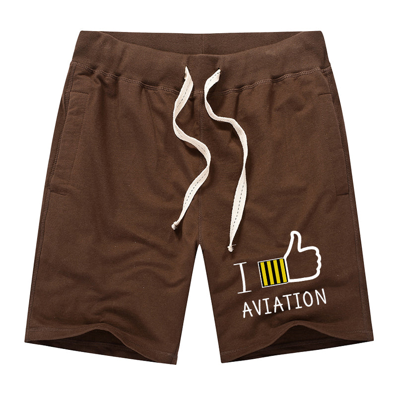 I Like Aviation Designed Cotton Shorts