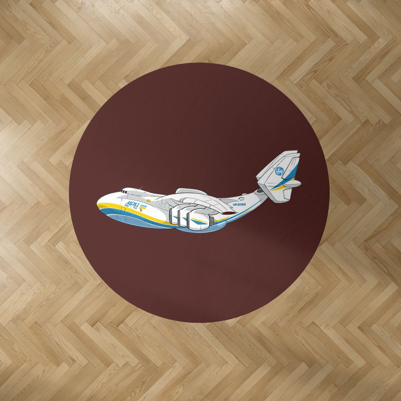 RIP Antonov An-225 Designed Carpet & Floor Mats (Round)