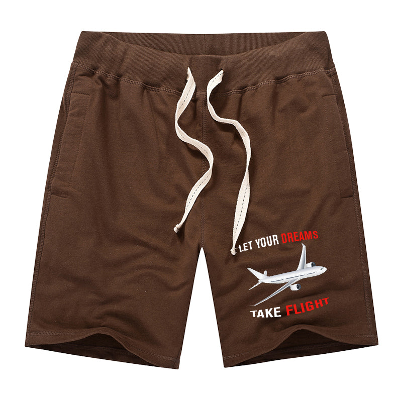 Let Your Dreams Take Flight Designed Cotton Shorts