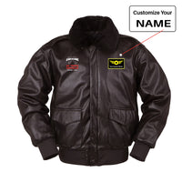 Thumbnail for Air Traffic Controller Designed Leather Bomber Jackets
