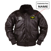 Thumbnail for Airbus A321 & Plane Designed Leather Bomber Jackets