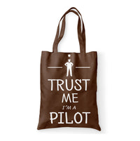 Thumbnail for Trust Me I'm a Pilot Designed Tote Bags