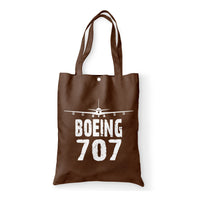 Thumbnail for Boeing 707 & Plane Designed Tote Bags