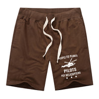 Thumbnail for People Fly Planes Pilots Fly Helicopters Designed Cotton Shorts