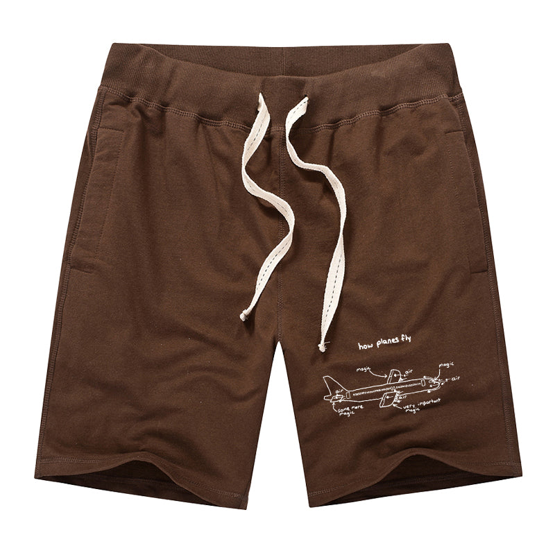 How Planes Fly Designed Cotton Shorts