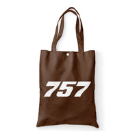 Thumbnail for 757 Flat Text Designed Tote Bags