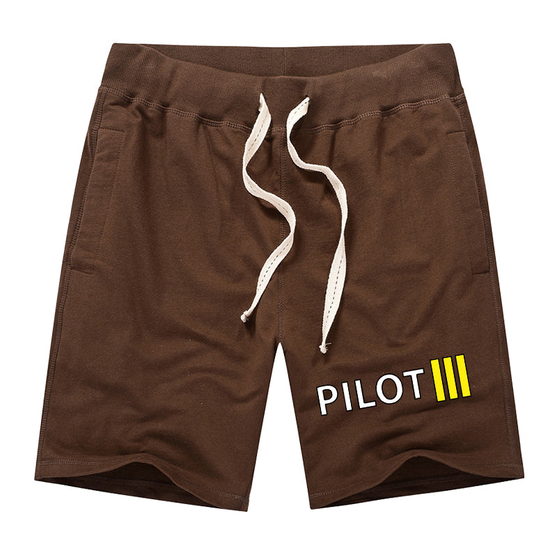 Pilot & Stripes (3 Lines) Designed Cotton Shorts