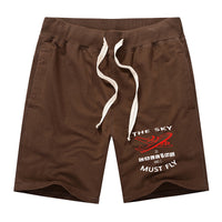 Thumbnail for The Sky is Calling and I Must Fly Designed Cotton Shorts