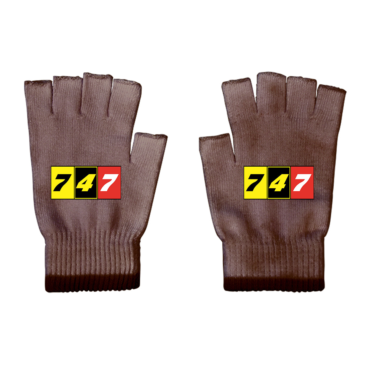 Flat Colourful 747 Designed Cut Gloves