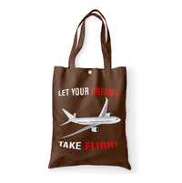 Thumbnail for Let Your Dreams Take Flight Designed Tote Bags