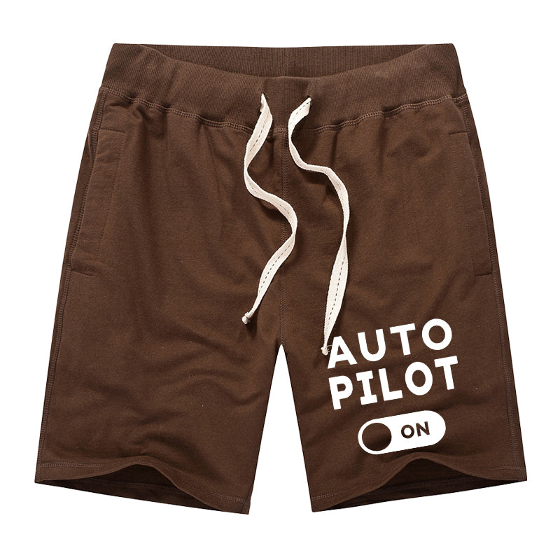 Auto Pilot ON Designed Cotton Shorts