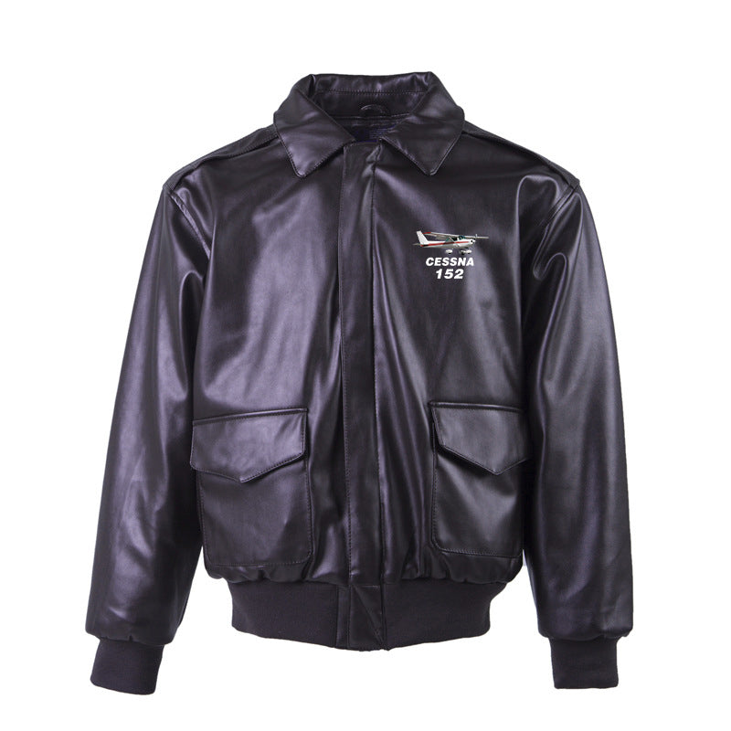 The Cessna 152 Designed Leather Bomber Jackets (NO Fur)