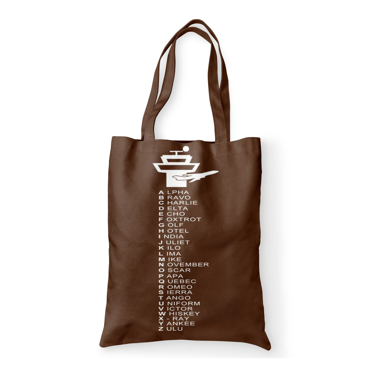 Aviation Alphabet Designed Tote Bags