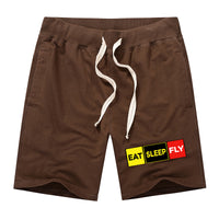 Thumbnail for Eat Sleep Fly (Colourful) Designed Cotton Shorts