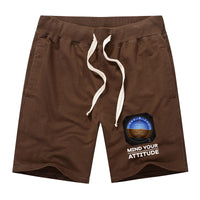 Thumbnail for Mind Your Attitude Designed Cotton Shorts