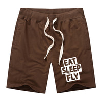 Thumbnail for Eat Sleep Fly Designed Cotton Shorts