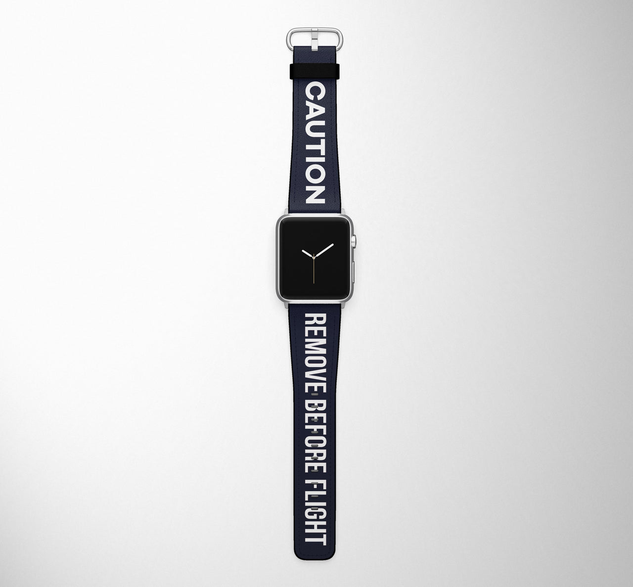 CAUTION - Remove Before Flight Designed Leather Apple Watch Straps